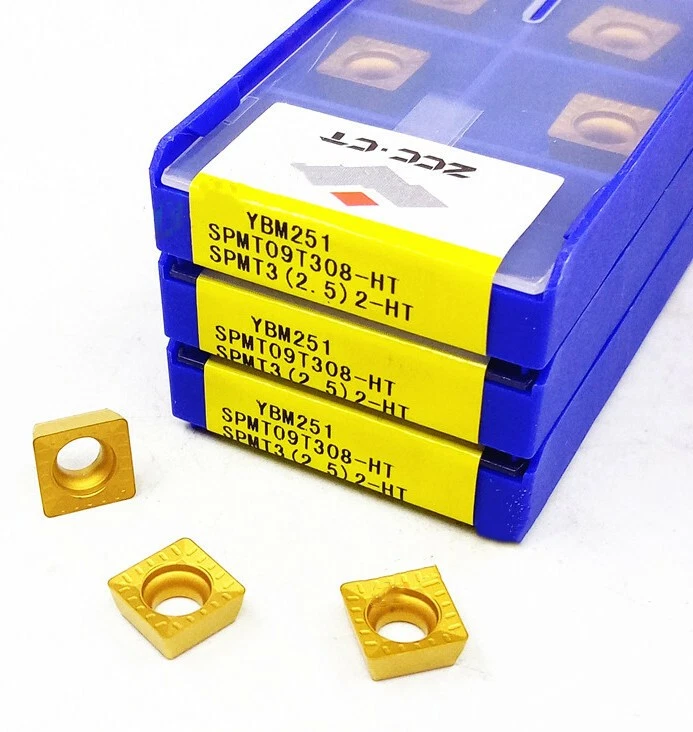 SPMT09T308-HT YBM251 SPMT32.52-HT CNC turning blade Carbide Inserts 10Pcs - Image 1 of 1