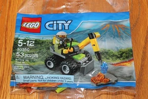 LEGO City VOLCANO JACKHAMMER # 30350 the mine drill vehicle + minifigure  53 pcs - Picture 1 of 3