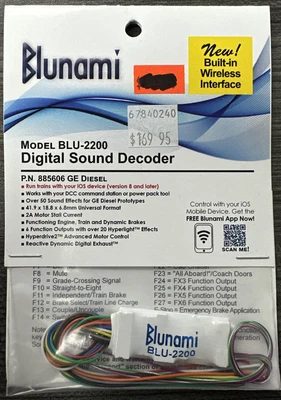 Soundtraxx #885606 Blunami Model BLU-2200 Digital Sound Decoder - GE Diesels - Image 1 of 4