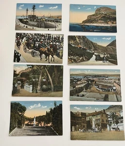 A Lot Of 8 Vintage Gibraltar Postcards, Benzaquen & Co. - Picture 1 of 4