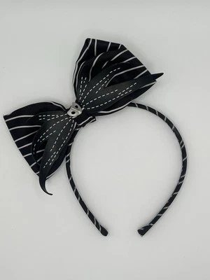 Disney Tim Burtons Nightmare Before Christmas Jack Skellington Headband Bow - Image 1 of 4