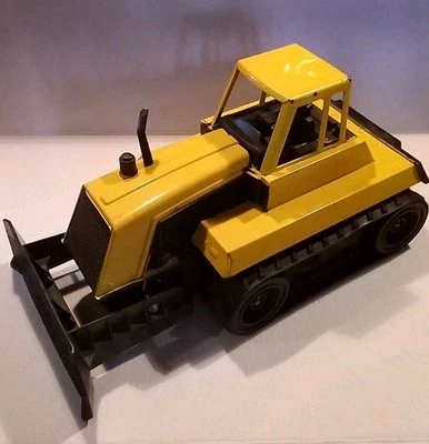 Bulldozer diésel Tonka Mighty vintage rollos de goma de 18" de largo  Foto 1 de 4