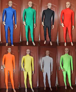 Spandex Zentai Costume Skin bodysuit without head/hands/feet size S-XXL - Picture 1 of 12