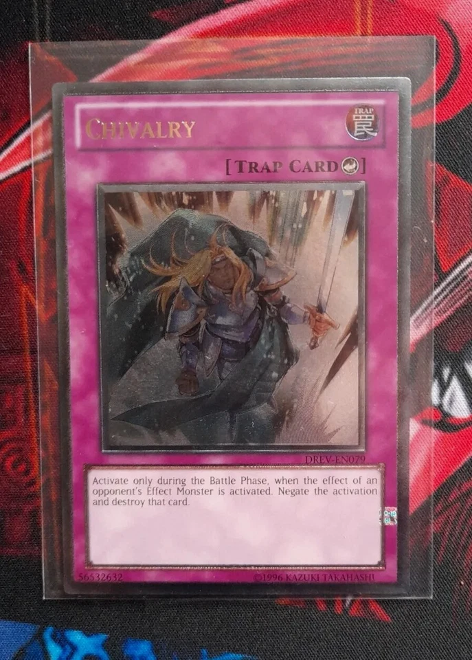Yugioh DREV-EN079 Chivalry Ultimate Rare Misprint Eye of Anubis New & Mint - Image 1 of 4