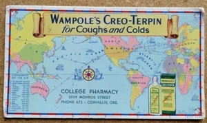 Wampole's Creo-Terpin College Pharmacy Corvallis, Ore. Ink Blotter Advert - Picture 1 of 4