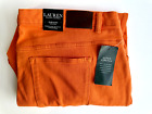 Ralph Lauren Jeans Premier Skinny Ankle Women Orange Sz 22W NEW
