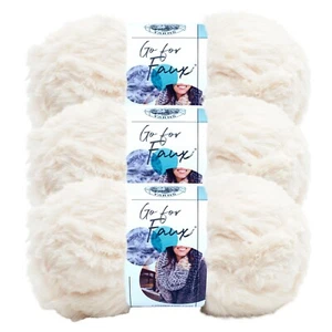 (3 Pack) Lion Brand Yarn 322-098AJ Go for Faux Bulky Yarn, Baked Alaska - Picture 1 of 8