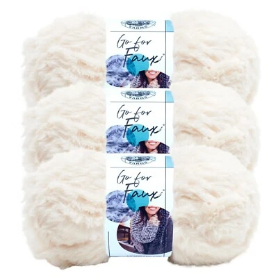 (3 Pack) Lion Brand Yarn 322-098AJ Go for Faux Bulky Yarn, Baked Alaska - Image 1 of 4