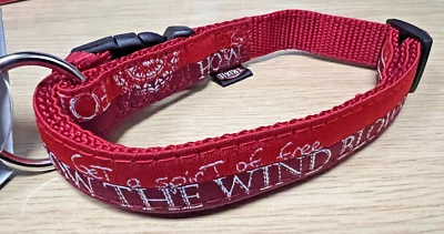 Collar de perro cachorro pequeño - mediano rojo cómo sopla el viento 30-45 cm / 15 mm Foto 1 de 4