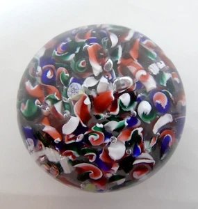 Antiker Millefiori & Band Kunst Glas Scramble Briefbeschwerer ATEMBERAUBEND! NEGC - Bild 1 von 12