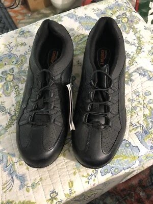 Zapatos con cordones negros para mujer diseñados por Safe T Step talla 10W antideslizantes Foto 1 de 4