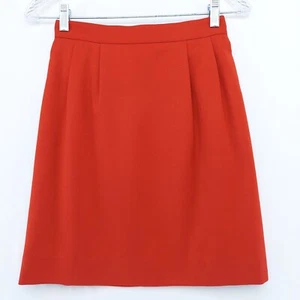 Falda Ports Trademark Talla 6 (se ajusta como 4) Roja Forrada de Lana Línea A Cremallera Hasta la Rodilla - Imagen 1 de 14