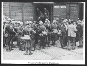 1938 -- TRUPPEN ANSCHIFFUNG IN DÜNKIRCHEN. 3X316 - Bild 1 von 1