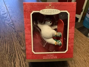 Hallmark Keepsake Ornament Cool Sport Coca-Cola Polar Bear 2001 New In Box - Picture 1 of 2