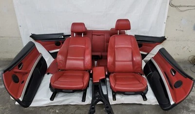 07-13 OEM BMW E92 328 335 Leather Coupe Seats Door Panels Interior RED SET * Foto 1 de 4
