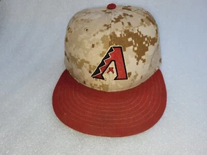 VINTAGE Arizona Diamondbacks Hat Cap Size 7 1/8 Fitted Camouflage Digi Camo USA  - Picture 1 of 16