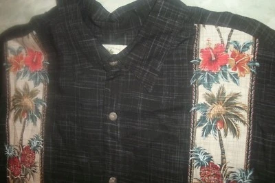 Nueva Camisa Island Shores Para Hombres Talla L Botón Frontal Palma Hawaiana Etiqueta $57 (B182) Foto 1 de 4