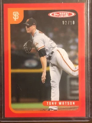 2020 Topps Total #170 Tony Watson San Francisco Giants 02/10 - Image 1 of 2