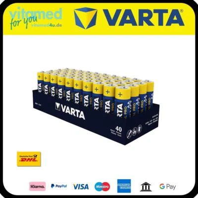 Varta Industrial Pro 4006 AA Mignon LR06 Alkaline 1,5V Batterie 40er Tray - Bild 1 von 4