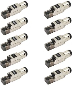 10x CAT8 RJ45 Network LAN Ethernet Shielded Plug Connector 2000MHz Toolless - Picture 1 of 4