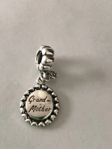 Grandmother Dangle Charm  S925 Authentic Sterling Silver, European Charm - Picture 1 of 2