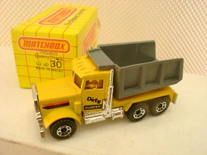 1983 MATCHBOX SUPERFAST #30 PETERBILT DUMP QUARRY TRUCK DIRTY DUMPER NEW IN BOX - Picture 1 of 6