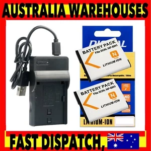 2 Premium Battery/Led Charger for NP-BN1 NPBN1 Sony Cyber-Shot DSC-WX70 DSC-WX80 - Picture 1 of 6
