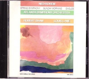 NED ROREM ORCHESTRAL WORKS ATLANTA S.O. CD - New World NW 353-2 - Picture 1 of 1