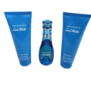 Davidoff Cool Water for Her Women 3pc Gift Set New - Picture 1 of 6