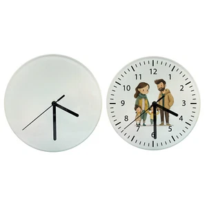20pcs 7.0" Sublimation Blank Glass Photo Picture Frame with Clock, Glossy USA - Picture 1 of 8