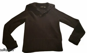 Polo Jeans Co Ralph Lauren schwarz gerippter Rollkragen Langarm Pullover Gr. M Vintage - Bild 1 von 9