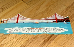 Vintage SAN FRANCISCO, GOLDEN GATE BRIDGE Die-Cut Postcard - Picture 1 of 6