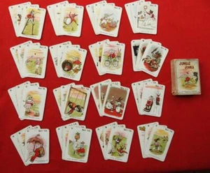 ANTIQUE THOMAS DE LA RUE 1905 JUNGLE JINKS BOXED CARD GAME - Picture 1 of 10