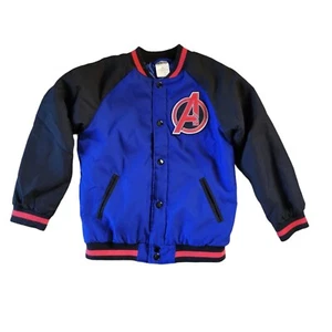 Disney Store Marvel Avengers Boy Varsity Jacket Size 5/6 - Picture 1 of 7