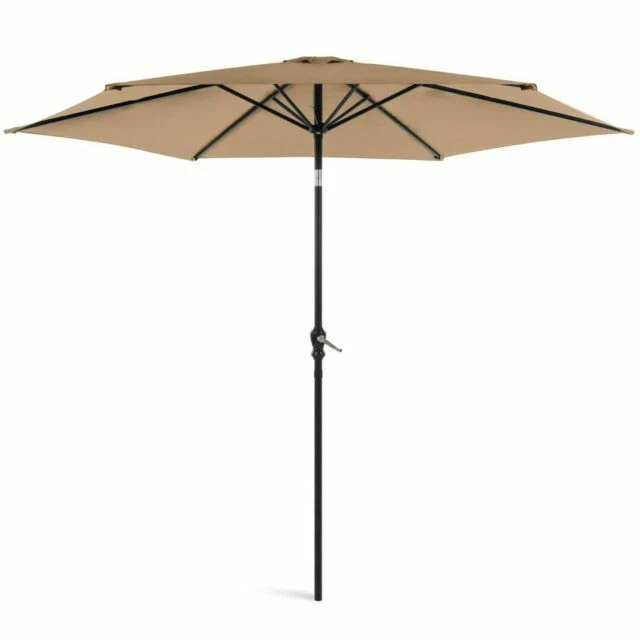 Best Choice Products SKY3070 10ft Steel Patio Umbrella - Tan