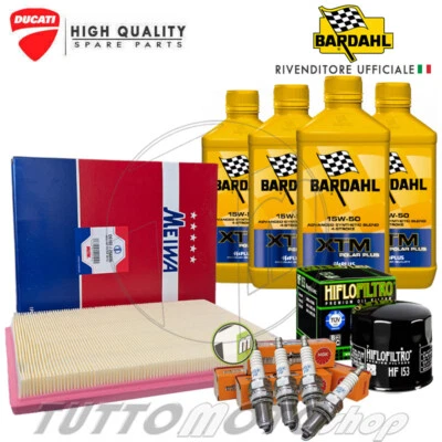 BARDAHL - MEIWA - HIFLO - NGK Tagliando DUCATI Monster 1000 S2R 2006 2007 2008 Olio Bardahl XTM Filtri Candele