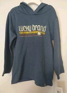 Lucky Brand Boys Hooded Long Sleeve Blue Shirt 2T - Picture 1 of 3