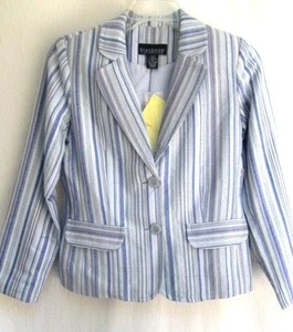 QVC..DIALOGUE..LIGHT PURPLE..VERTICAL STRIPED..BLAZER..NEW w TAGS..sz XS / S - Picture 1 of 4