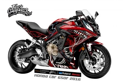 Graphics Decal Kit Wrap Compatible with Honda CBR 650F 2015-2018 / Venom - Image 1 of 4