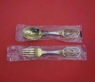 Christmas by A. Michelsen Sterling Silver Fork and Spoon Set 2pc 1928 Epiphyllum - Image 1 of 2