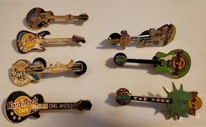 Hard Rock Cafe 7 Guitar Pin Lot Key West 10th Anniversary New York Niagara Read - Picture 1 of 6