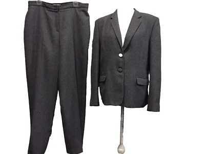 Traje Pantalón Judith Hart Talla 14 Forrado Gris/Negro Lavado a Máquina Bolsillos Forrado De Colección Foto 1 de 4