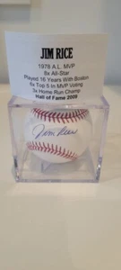 JIM RICE HOF AUTOGRAPHED SIGNED MLB BASEBALL BOSTON RED SOX - Picture 1 of 1