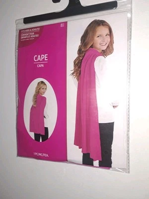 Capa Rosa Disfraz Capa Equipo Deportivo Orgullo Héroe Adulto y Niño OSFA NUEVO Foto 1 de 3