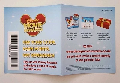 Disney Movie Rewards Magical Code Leaflet NTR-RCDI-UKV-R from Nintendo DS Game - Image 1 of 2
