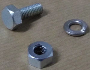 Triumph Tiger Cub F1369 Chainguard To Swinging Arm Bolt, Nut and Washer - Picture 1 of 3