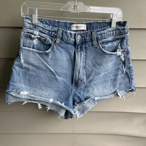 Abercrombie & Fitch The Mom Short High Rise Woman’s Sz 30/10 DISTRESSED Grunge - Picture 1 of 7