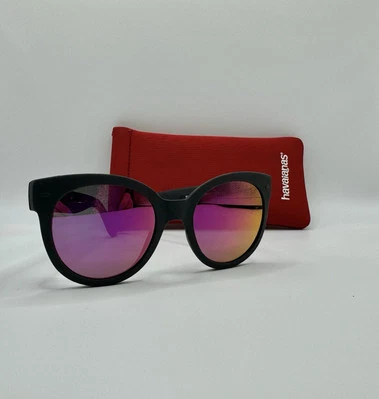Havaianas Noronha/M Purple Medium Sunglasses Mirrored Lens with Case. - Image 1 of 4