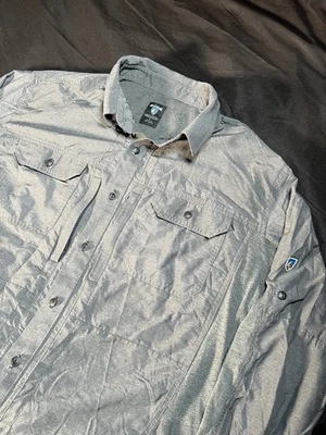 Camisa Kuhl Airspeed Para Hombre Estilo L 7191 Gris Manga Larga Caminata Pesca UPF Elastizada Foto 1 de 4