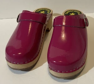 Torpatoffeln Clogs Damen 7M EU37 Rosa Lackleder Schweden - Bild 1 von 9